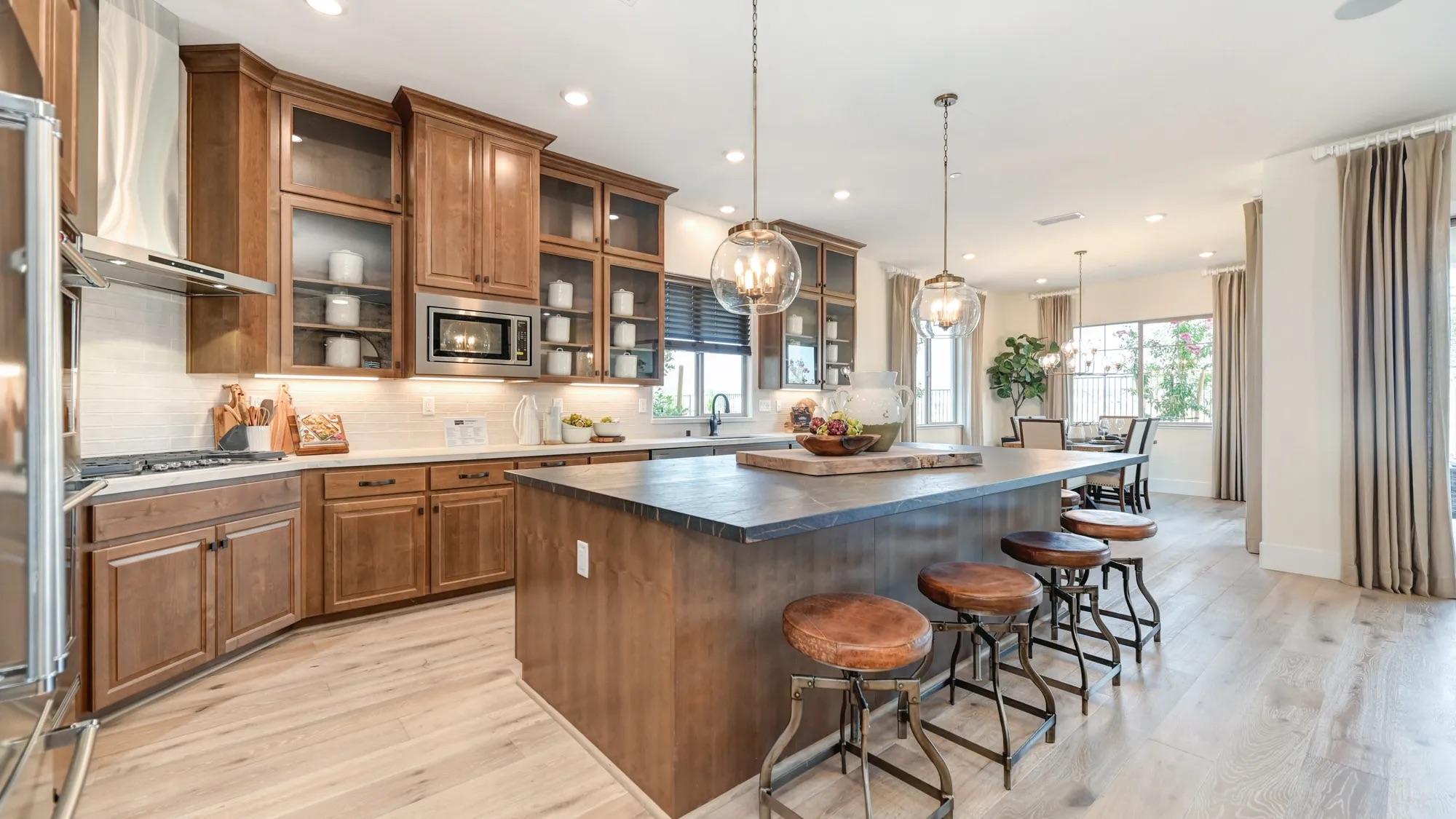 Traditional kitchen with breakfast nook seating