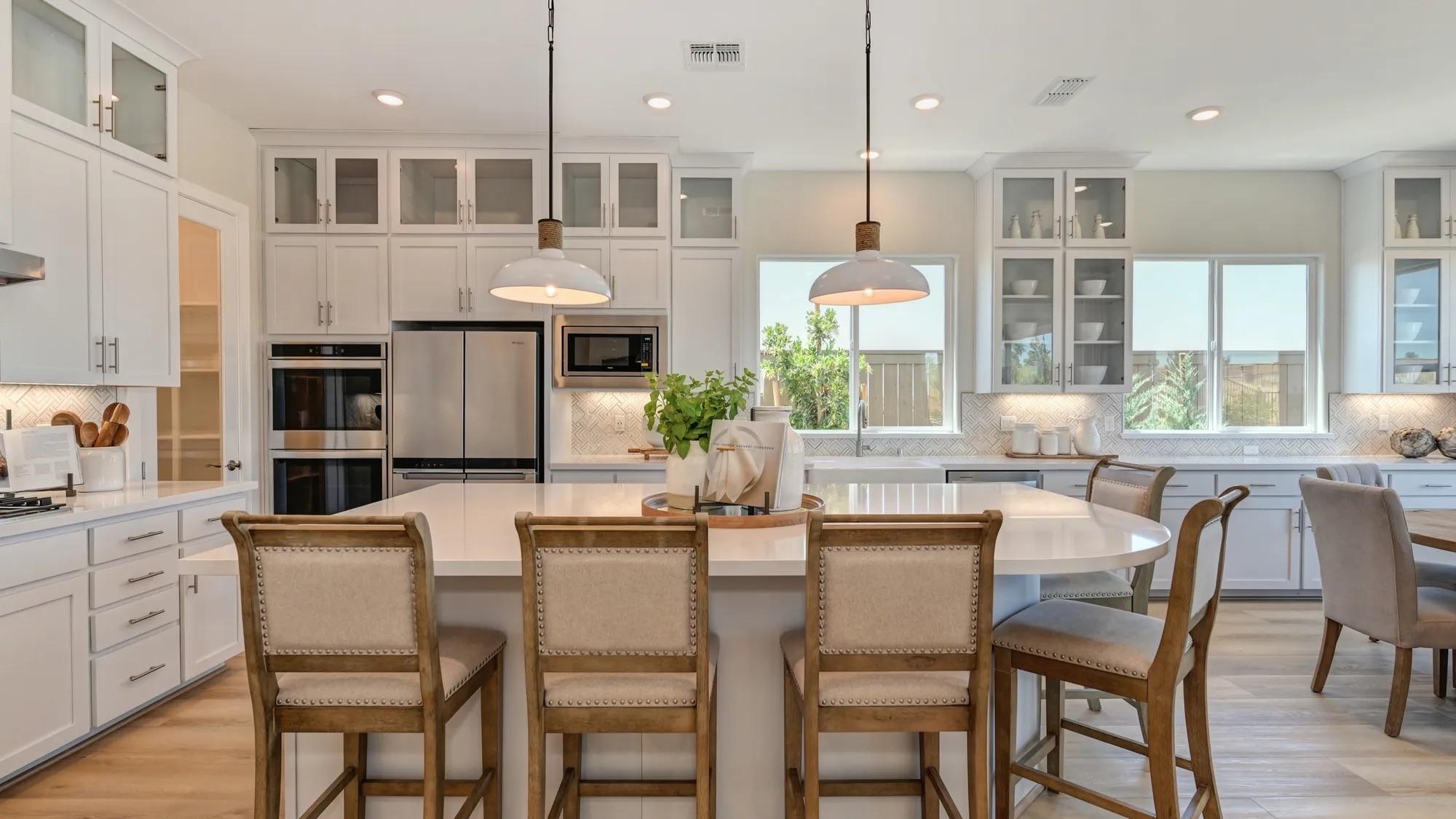 Minimalist kitchen with clean lines and hidden storage