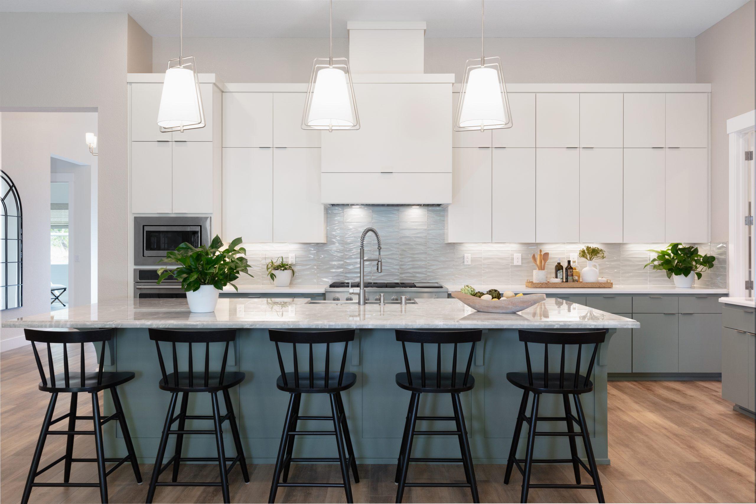 Minimalist kitchen with clean lines and hidden storage