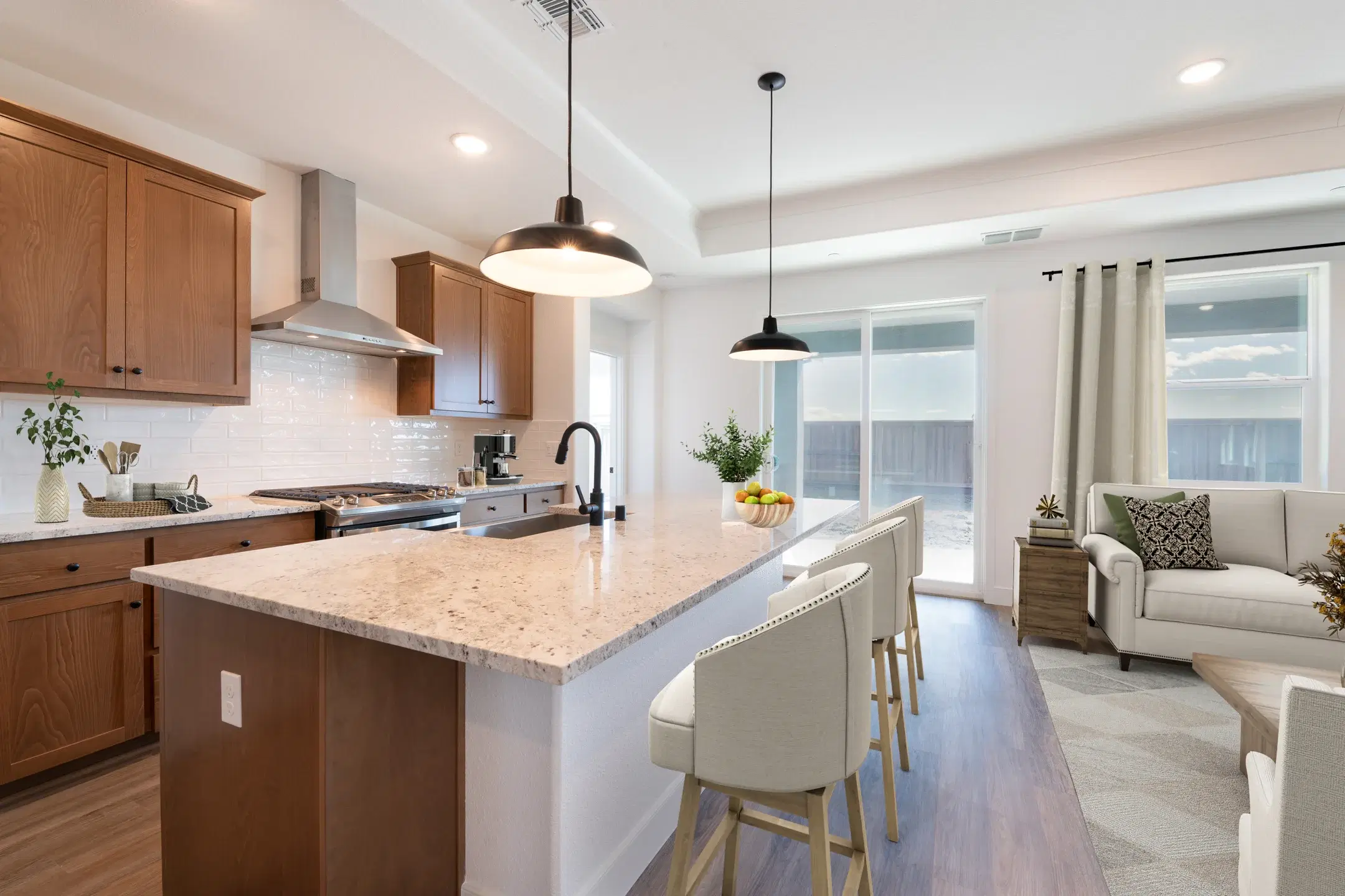 Compact kitchen with efficient storage solutions