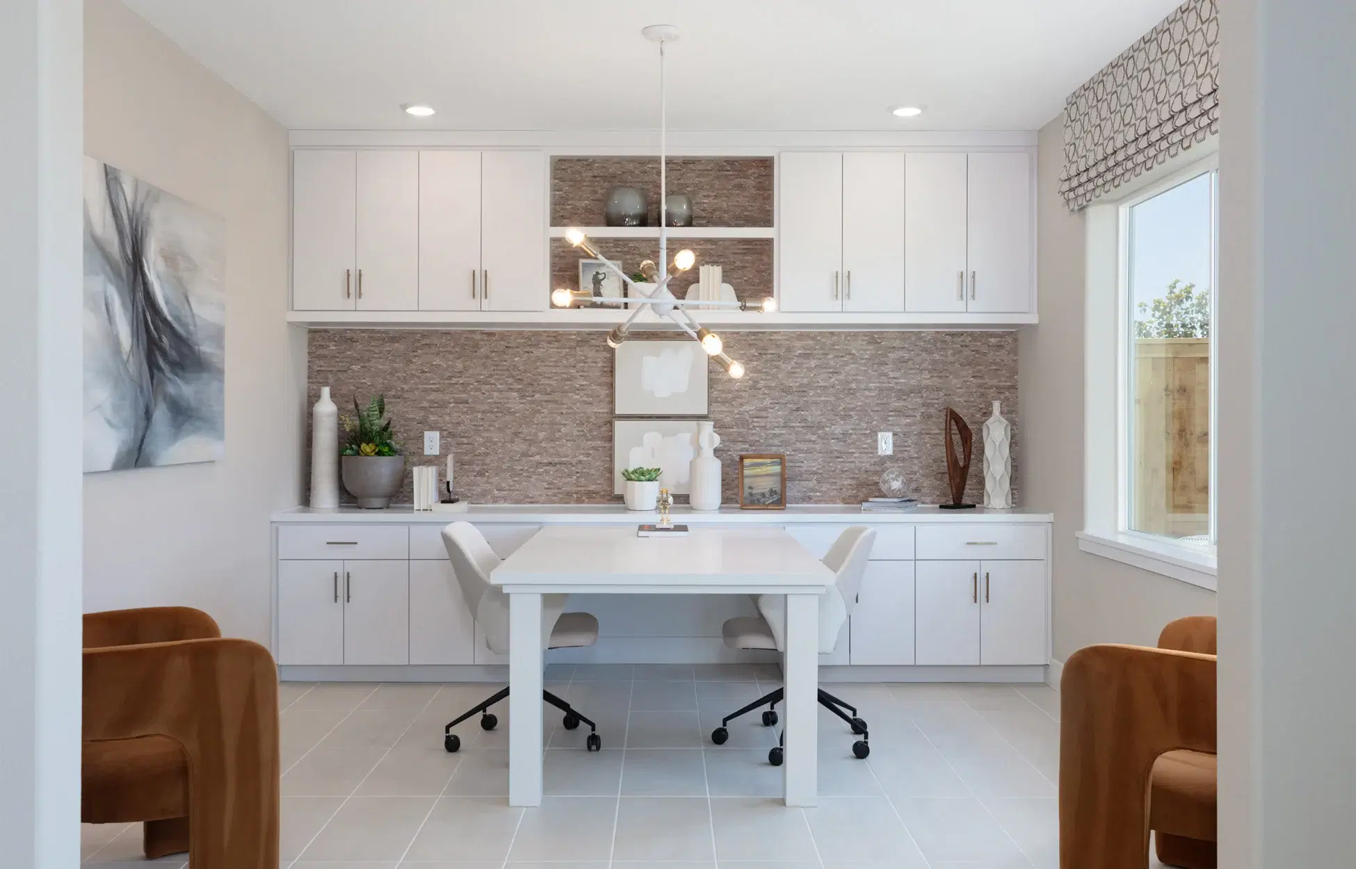 Kitchen with organized pantry and custom cabinetry
