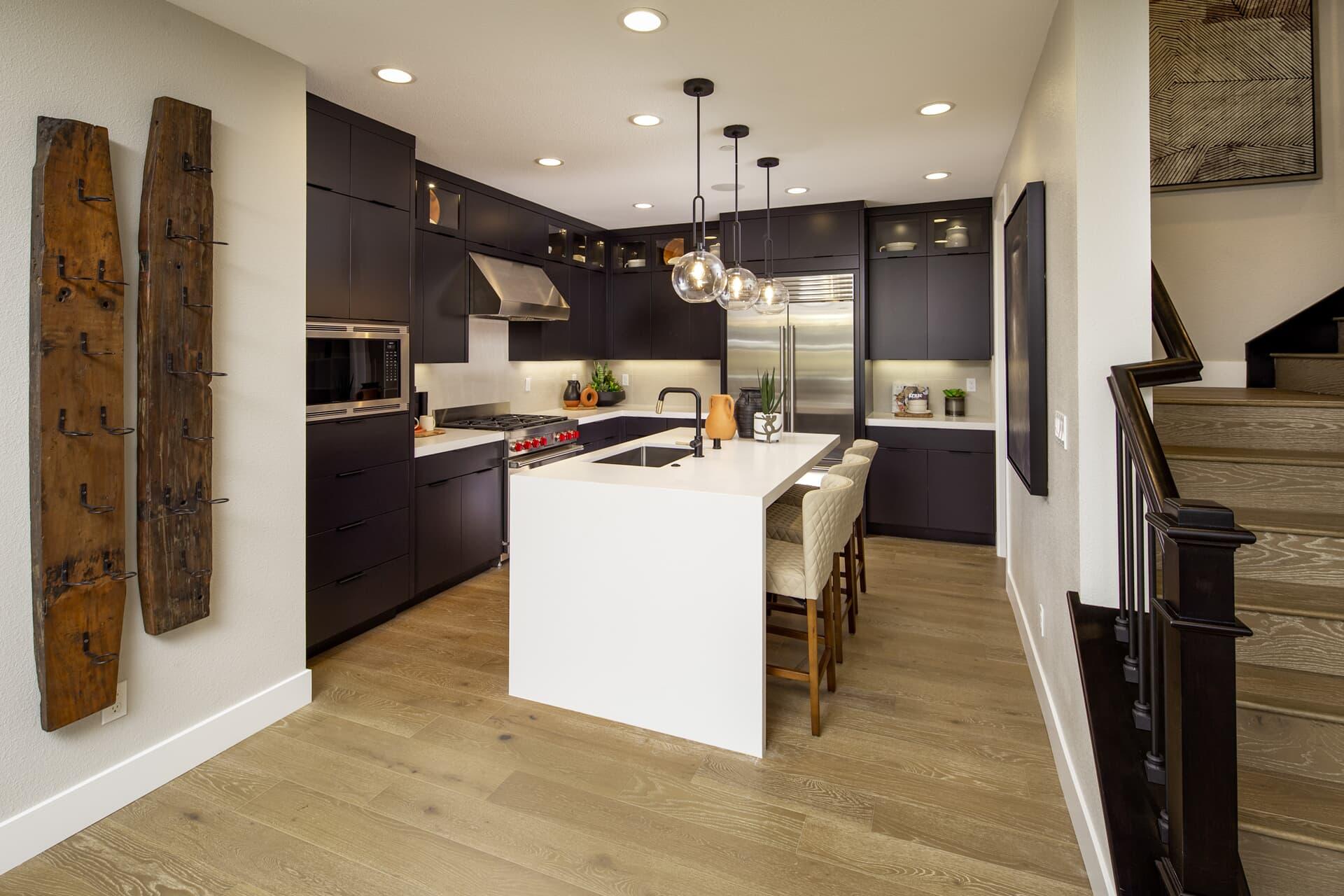 Compact kitchen with efficient storage solutions