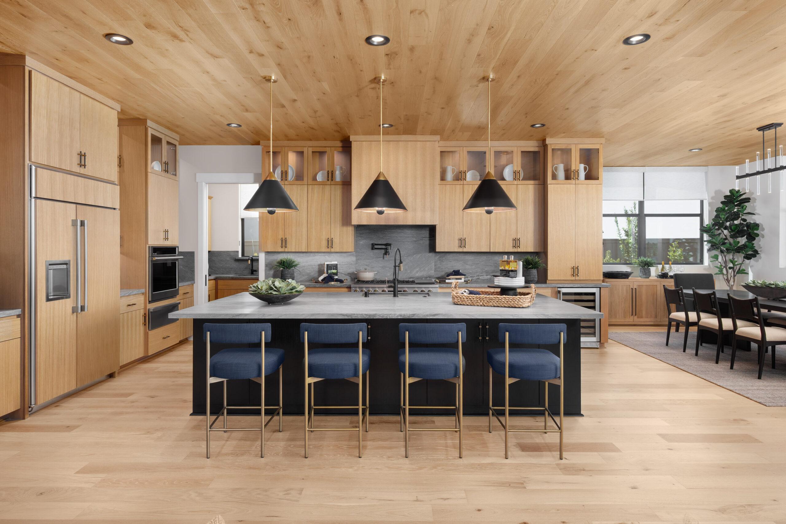 Minimalist kitchen with clean lines and hidden storage